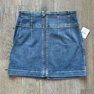 Free People | Indigo Blue Virgo Mini Skirt
